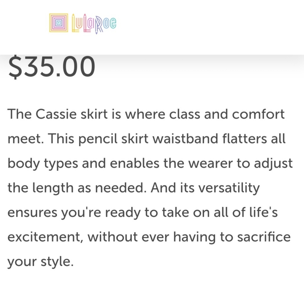 LuLaRoe Cassie Stretch Pencil Skirt With Wide Waistband, Black & Gray, Size 3X - Picture 6 of 6